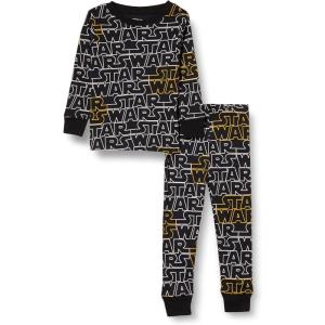 imageAmazon Essentials Boys SnugFit Cotton Pajama Sleepwear SetsStar Wars Logo  Baby and Kids