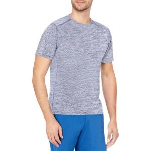 imageAmazon Essentials Mens Active Quick Dry Tech Stretch Lightweight ShortSleeve TShirt MultipacksNavy Space Dye