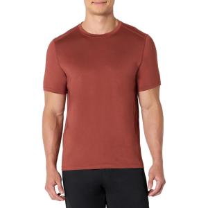 imageAmazon Essentials Mens Active Quick Dry Tech Stretch Lightweight ShortSleeve TShirt MultipacksRich Chestnut Brown