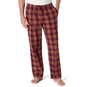 imageAmazon Essentials Mens StraightFit Woven Pajama Pant with PocketsBurgundy Rust Mix Plaid