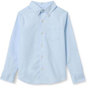 image:imageAmazon Essentials Boys Long Sleeve Oxford Button Down ShirtLight Blue