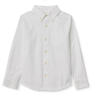image:imageAmazon Essentials Boys Long Sleeve Oxford Button Down ShirtWhite