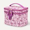 image:imageAmazon Essentials Womens Multifunctional Quilted Costmetic Case with Makeup Brush Storage Leopard One SizePink Floral
