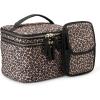image:imageAmazon Essentials Womens Multifunctional Quilted Costmetic Case with Makeup Brush Storage Leopard One SizeLeopard