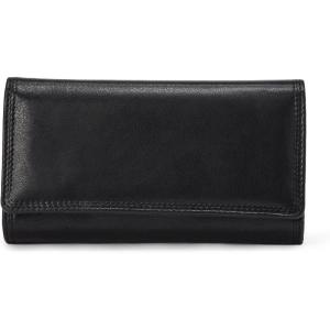 image:imageAmazon Essentials Womens Long Flap Continental LeatherBlack