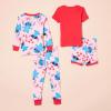 image:imageAmazon Essentials Disney  Marvel  Star Wars Babies Toddlers and Girls Pajama Set4piece Stitch Hugs