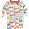 image:imageAmazon Essentials Disney  Marvel  Star Wars Unisex Babies Toddlers and Kids Footed Sleepers Zip Up Pajamas MultipacksMarvel Holiday Bricks