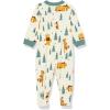 image:imageAmazon Essentials Disney  Marvel  Star Wars Unisex Babies Toddlers and Kids Footed Sleepers Zip Up Pajamas MultipacksPooh Holiday Forest  Sleep  Play