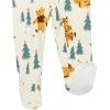 image:imageAmazon Essentials Disney  Marvel  Star Wars Unisex Babies Toddlers and Kids Footed Sleepers Zip Up Pajamas MultipacksPooh Holiday Forest  Sleep  Play