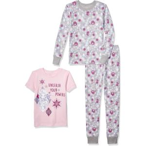image:imageAmazon Essentials Disney  Marvel  Star Wars Babies Toddlers and Girls Pajama Set3piece Frozen Elsa Powers