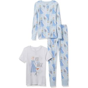 image:imageAmazon Essentials Disney  Marvel  Star Wars Babies Toddlers and Girls Pajama Set3piece Frozen Magic
