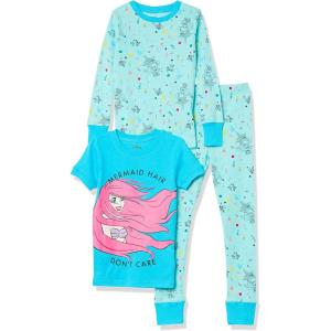 image:imageAmazon Essentials Disney  Marvel  Star Wars Babies Toddlers and Girls Pajama Set3piece Princess Mermaid Hair