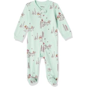 image:imageAmazon Essentials Disney  Marvel  Star Wars Unisex Babies Toddlers and Kids Footed Sleepers Zip Up Pajamas MultipacksMickey Winter  Sleep  Play