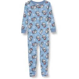 image:imageAmazon Essentials Disney  Marvel  Star Wars Unisex Babies Toddlers and Kids Footed Sleepers Zip Up Pajamas MultipacksNightmare Santa Jack  Footed Sleeper