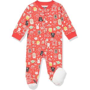 image:imageAmazon Essentials Disney  Marvel  Star Wars Unisex Babies Toddlers and Kids Footed Sleepers Zip Up Pajamas MultipacksStar Wars Holiday  Sleep  Play