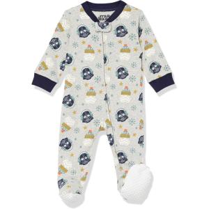 image:imageAmazon Essentials Disney  Marvel  Star Wars Unisex Babies Toddlers and Kids Footed Sleepers Zip Up Pajamas MultipacksStar Wars Winter  Sleep  Play