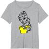 image:imageAmazon Essentials Mens Princess Belle Linework Portrait TShirt White SmallHeather Grey