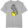 image:imageAmazon Essentials Mens Princess Belle Linework Portrait TShirt White SmallHeather Grey