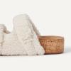 image:imageAmazon Essentials Womens Adjustable Double Strap Cork SandalsNatural Faux Shearling