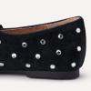 image:imageAmazon Essentials Womens Velvet Mary Jane Ballet Flat with Buckle StrapBlack Faux SuedeCrystals