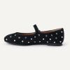 image:imageAmazon Essentials Womens Velvet Mary Jane Ballet Flat with Buckle StrapBlack Faux SuedeCrystals