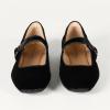 image:imageAmazon Essentials Womens Velvet Mary Jane Ballet Flat with Buckle StrapBlack Velvet