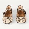image:imageAmazon Essentials Womens Velvet Mary Jane Ballet Flat with Buckle StrapSnake Faux Leather