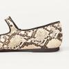 image:imageAmazon Essentials Womens Velvet Mary Jane Ballet Flat with Buckle StrapSnake Faux Leather