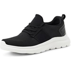 image:imageAmazon Essentials Womens Lightweight Knit Cross Trainer SneakersBlackWhite