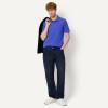 image:imageAmazon Essentials Mens Polo Shirts Short Sleeve SlimFit Cotton Pique Blue Large