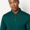 image:imageAmazon Essentials Mens Regular Fit Long Sleeve Quick Dry Golf Polo ShirtDark Green