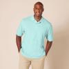 image:imageAmazon Essentials Mens RegularFit Short Sleeve Cotton Pique Polo Shirt Available in Big amp TallAqua Blue