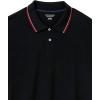 image:imageAmazon Essentials Mens RegularFit Short Sleeve Cotton Pique Polo Shirt Available in Big amp TallBlackWhite and Red Tipped
