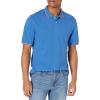 image:imageAmazon Essentials Mens RegularFit Short Sleeve Cotton Pique Polo Shirt Available in Big amp TallBlue Red White Stripe
