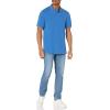 image:imageAmazon Essentials Mens RegularFit Short Sleeve Cotton Pique Polo Shirt Available in Big amp TallBlueWhite and Red Tipped