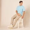 image:imageAmazon Essentials Mens RegularFit Short Sleeve Cotton Pique Polo Shirt Available in Big amp TallLight Blue