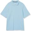 image:imageAmazon Essentials Mens RegularFit Short Sleeve Cotton Pique Polo Shirt Available in Big amp TallLight Blue
