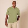 image:imageAmazon Essentials Mens RegularFit Short Sleeve Cotton Pique Polo Shirt Available in Big amp TallLight Olive