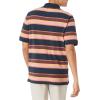 image:imageAmazon Essentials Mens RegularFit Short Sleeve Cotton Pique Polo Shirt Available in Big amp TallNavy Bar Stripe