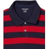 image:imageAmazon Essentials Mens RegularFit Short Sleeve Cotton Pique Polo Shirt Available in Big amp TallNavy Red Rugby Stripe