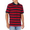 image:imageAmazon Essentials Mens RegularFit Short Sleeve Cotton Pique Polo Shirt Available in Big amp TallNavy Red Rugby Stripe