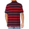 image:imageAmazon Essentials Mens RegularFit Short Sleeve Cotton Pique Polo Shirt Available in Big amp TallNavy Red Rugby Stripe