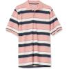 image:imageAmazon Essentials Mens RegularFit Short Sleeve Cotton Pique Polo Shirt Available in Big amp TallPink Bar Stripe
