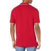 image:imageAmazon Essentials Mens RegularFit Short Sleeve Cotton Pique Polo Shirt Available in Big amp TallRed Twin Stripe