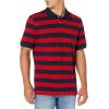 image:imageAmazon Essentials Mens RegularFit Short Sleeve Cotton Pique Polo Shirt Available in Big amp TallRedNavy Rugby Stripe