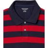 image:imageAmazon Essentials Mens RegularFit Short Sleeve Cotton Pique Polo Shirt Available in Big amp TallRedNavy Rugby Stripe