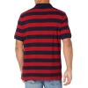 image:imageAmazon Essentials Mens RegularFit Short Sleeve Cotton Pique Polo Shirt Available in Big amp TallRedNavy Rugby Stripe