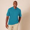 image:imageAmazon Essentials Mens RegularFit Short Sleeve Cotton Pique Polo Shirt Available in Big amp TallTeal Blue