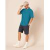 image:imageAmazon Essentials Mens RegularFit Short Sleeve Cotton Pique Polo Shirt Available in Big amp TallTeal Blue