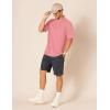 image:imageAmazon Essentials Mens RegularFit Short Sleeve Cotton Pique Polo Shirt Available in Big amp TallWashed Red
